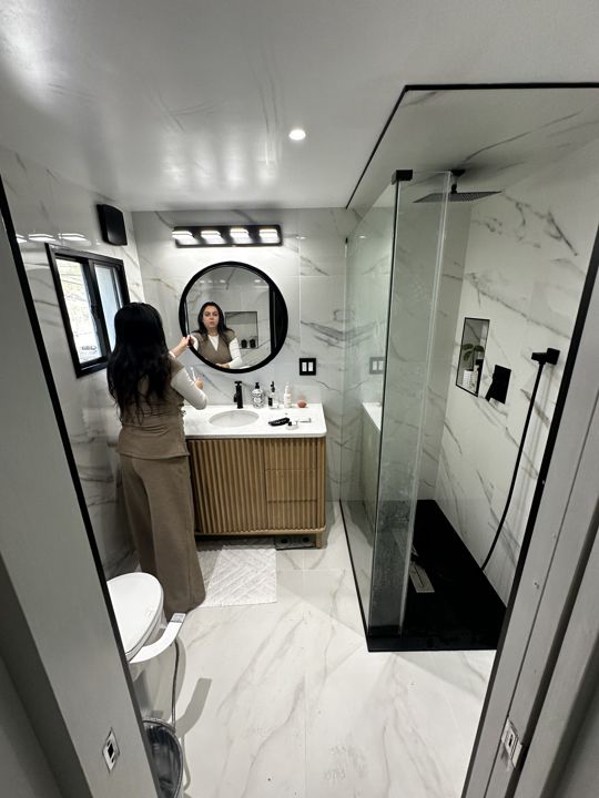 The finished bathroom.