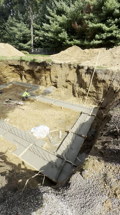 Footings poured.