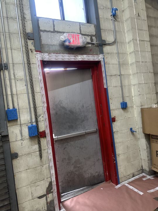 Interior door and wall painted.