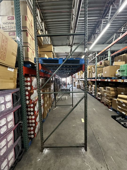 Finished racking aisle.